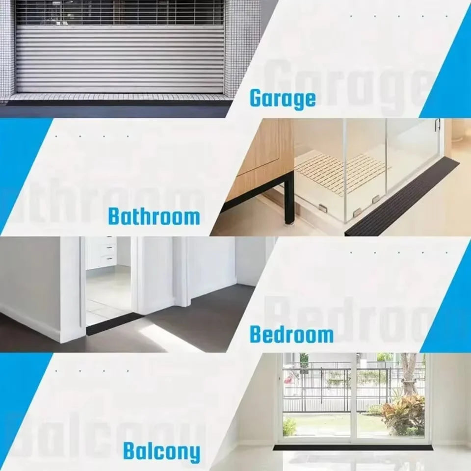 Self Adhesive 1m X 5cm Doorway Threshold Ramp PVC Anti Slip Striped Surface - MobilityBuy.com 