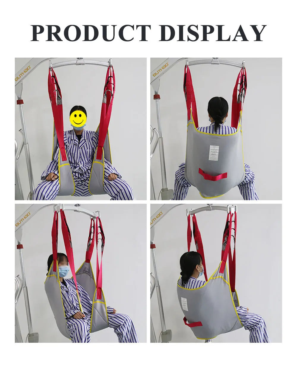 Adjustable lifting sling for disabled patients with assist straps, designed for mobility and support by Aliexpress.