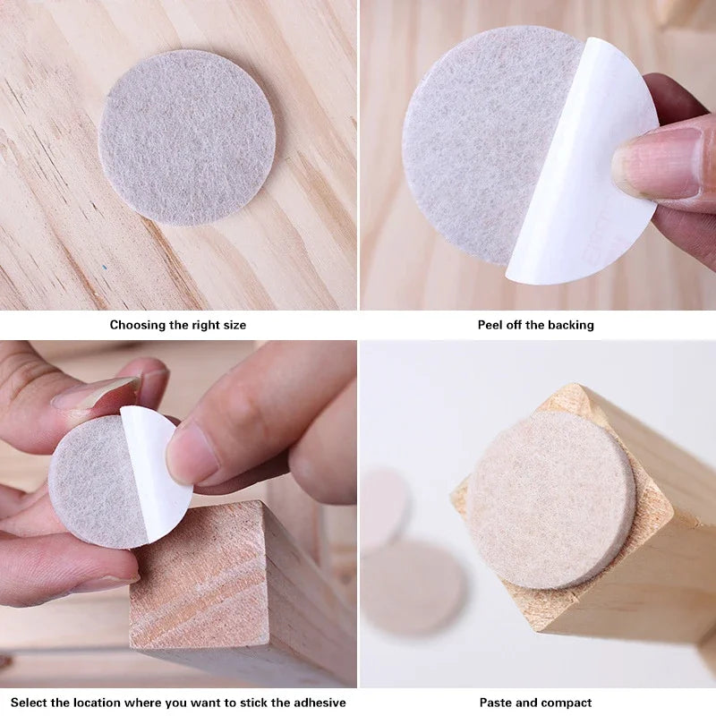 Self Adhesive Felt Chair Leg Pads For Table And Furniture Floor Protectors - Mobility Buy