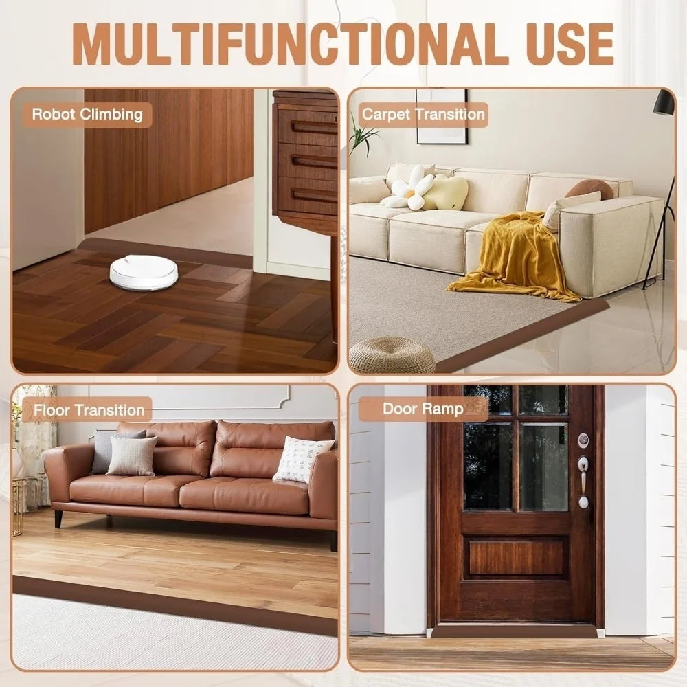 PVC Floor Transition Strip Self Adhesive Door Threshold Ramp 5cm Wide 1m Or 2m - MobilityBuy.com 
