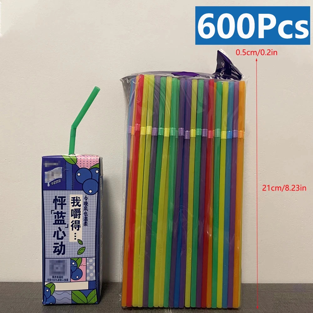 Multicolour Drinking Rietjes Straw Milk Tea Bar Party cocktail Drinking Wedding Kitchen Beverage - MobilityBuy.com 