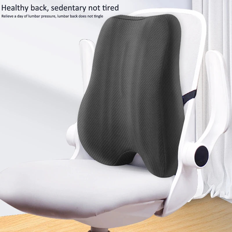 Memory Foam Seat Cushion Waist Back Support Pillow Set - MobilityBuy.com
