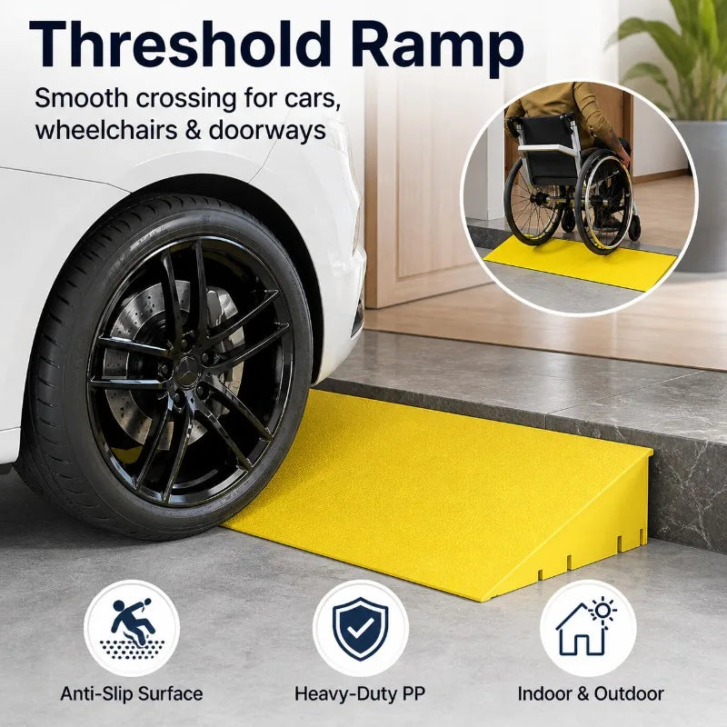 Heavy Duty PP Threshold Ramp Non Slip Wheelchair Car Scooter Robot Vacuum - MobilityBuy.com 
