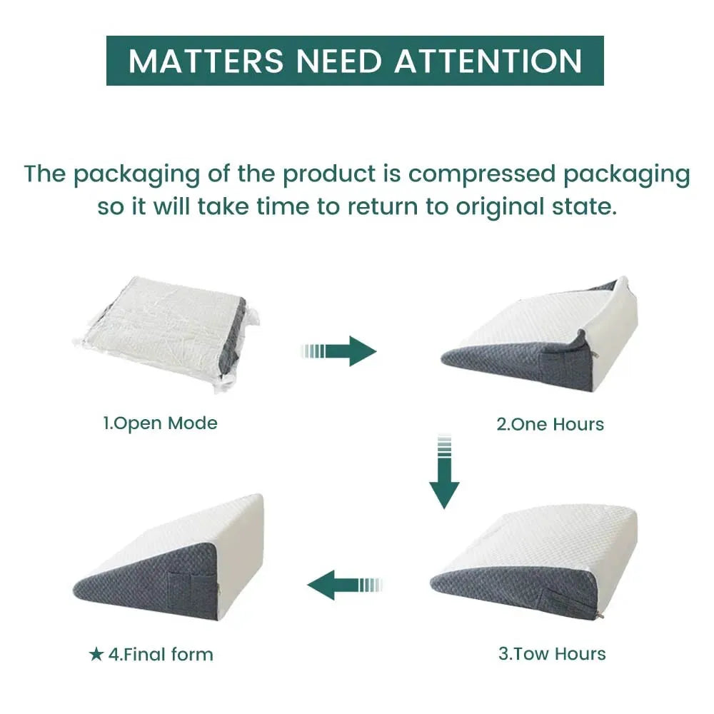 Wedge Pillow For Sleeping Acid Reflux After Surgery Elevated Triangle Foam - MobilityBuy.com 