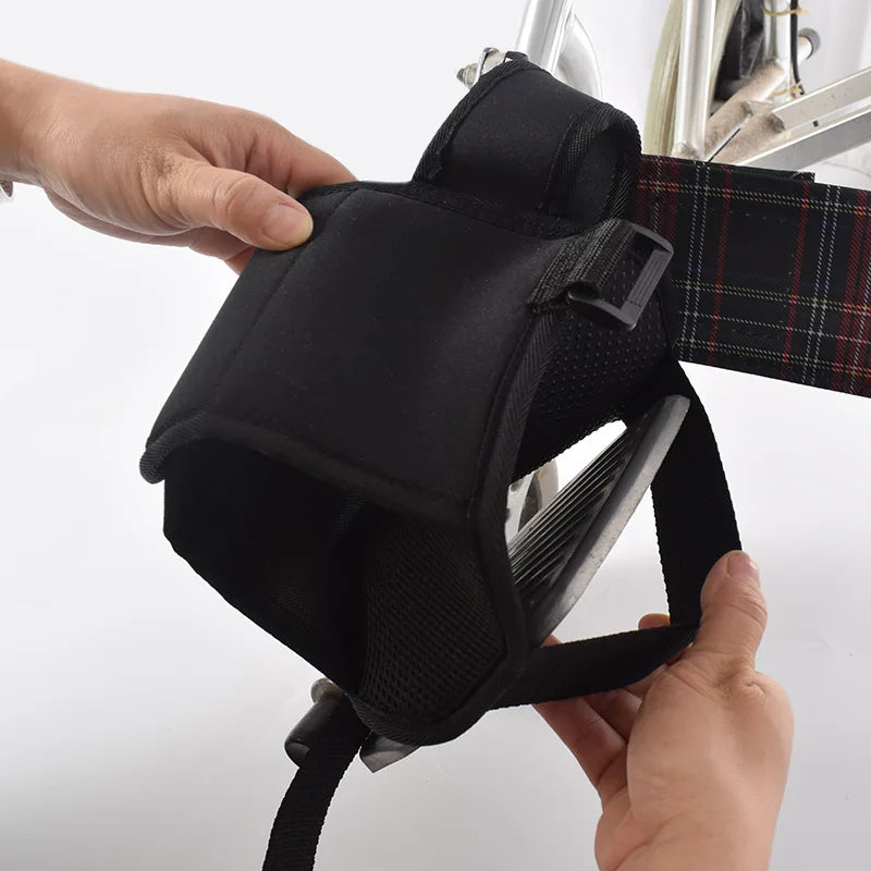 Aliexpress wheelchair leg restraint strap featuring protective design for secure foot positioning and support.