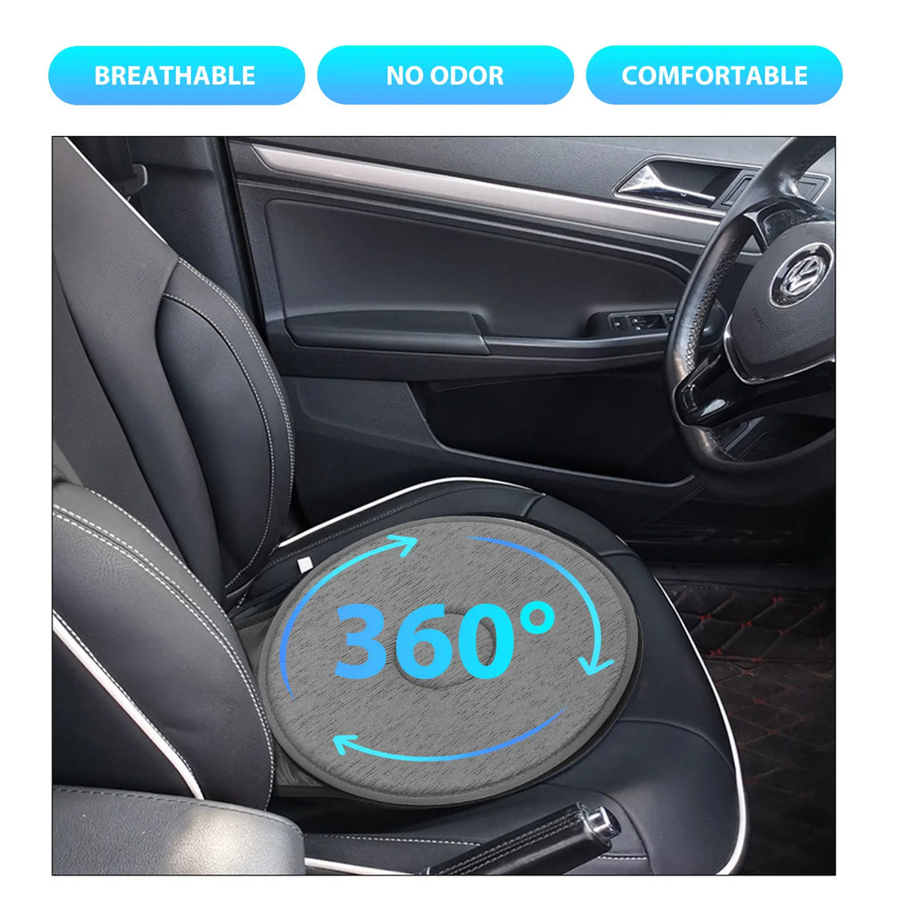 360 Degree Rotation Car Seat Cushion Soft Breathable For Elderly Pregnant Women - MobilityBuy.com 