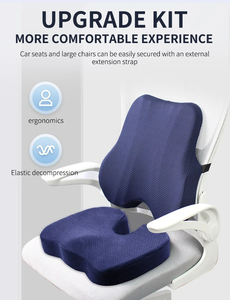 Orthopaedic Seat and Back Cushion Set- Lumbar Support - MobilityBuy.com 