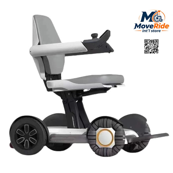 Luxury Aliexpress electric folding wheelchair with remote control and compact design for easy maneuverability.