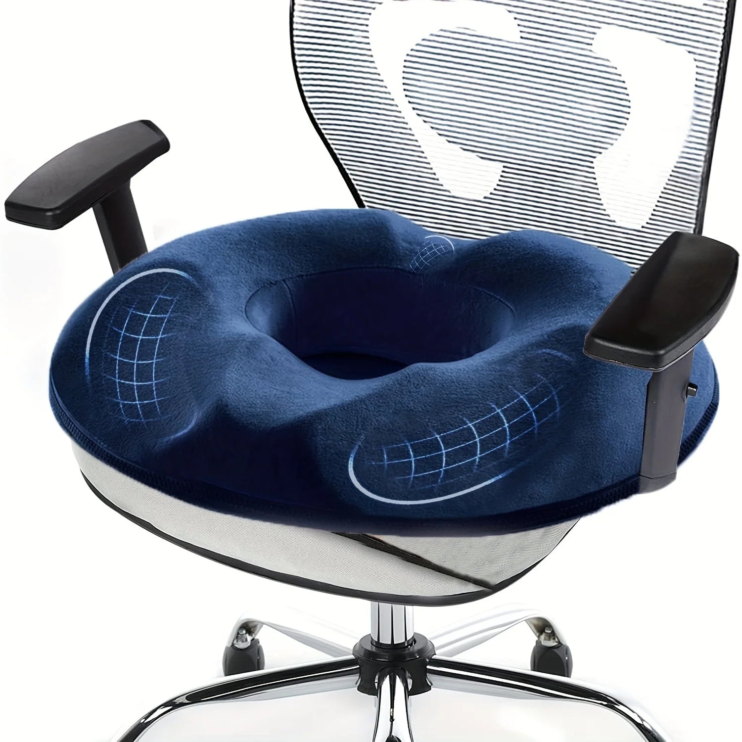 Ergonomic Memory Foam Donut Seat Cushion,Tailbone Support - MobilityBuy.com 