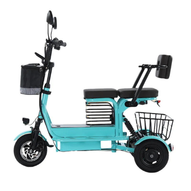 Two Seat Electric Mobility Scooter 800W 48V 3 Wheel Tricycle For Elderly Women - Mobility Buy