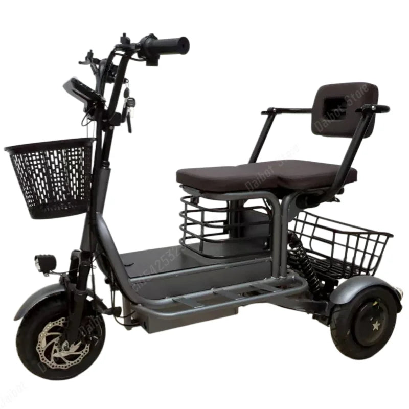 Two Seat Electric Mobility Scooter 800W 48V 3 Wheel Tricycle For Elderly Women - Mobility Buy