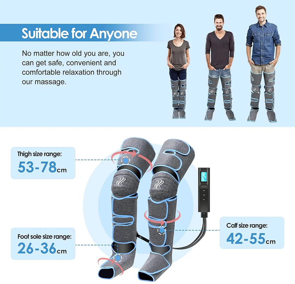 Air pressure leg massager blood circulationr, muscle relaxation - Electric Massagers from air pressure message