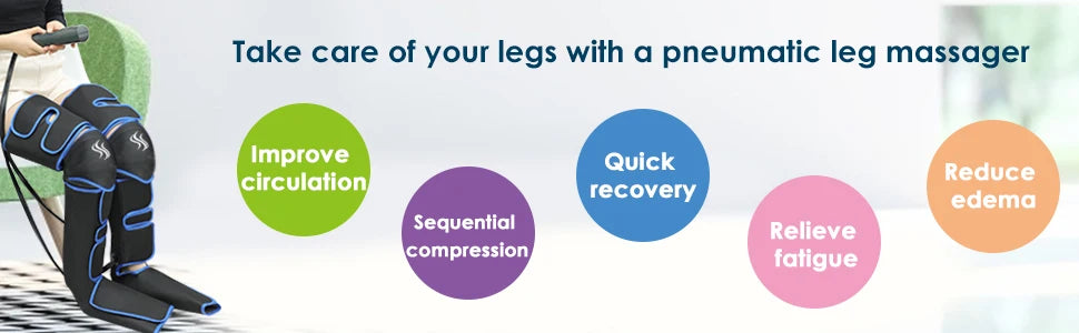 Air pressure leg massager blood circulationr, muscle relaxation - MobilityBuy.com 