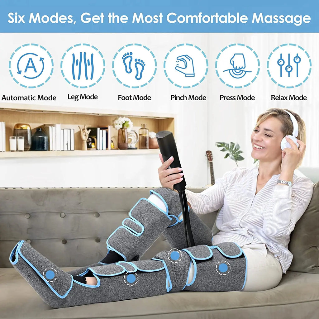 Air pressure leg massager blood circulationr, muscle relaxation - Electric Massagers from air pressure message