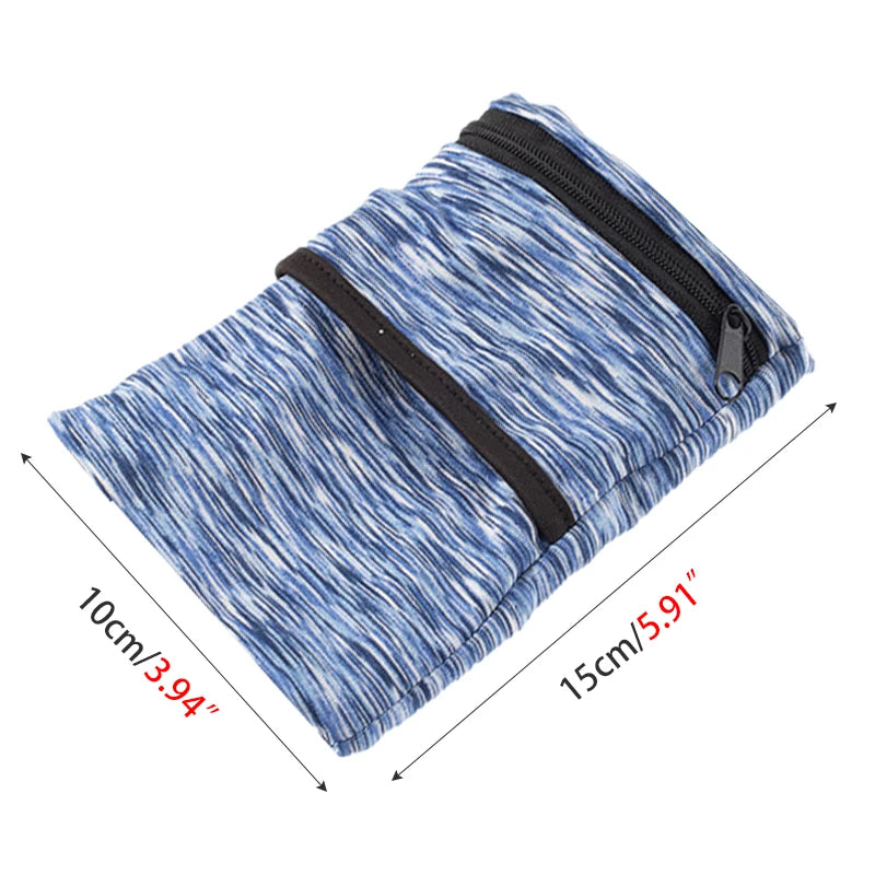 Lightweight Aliexpress wrist wallet pouch with zipper, designed for holding phone, keys, and cards.