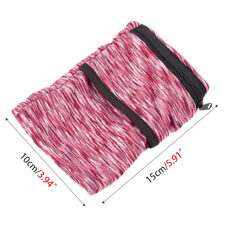 Lightweight Aliexpress wrist wallet pouch with zipper for holding phone, keys, and cards.