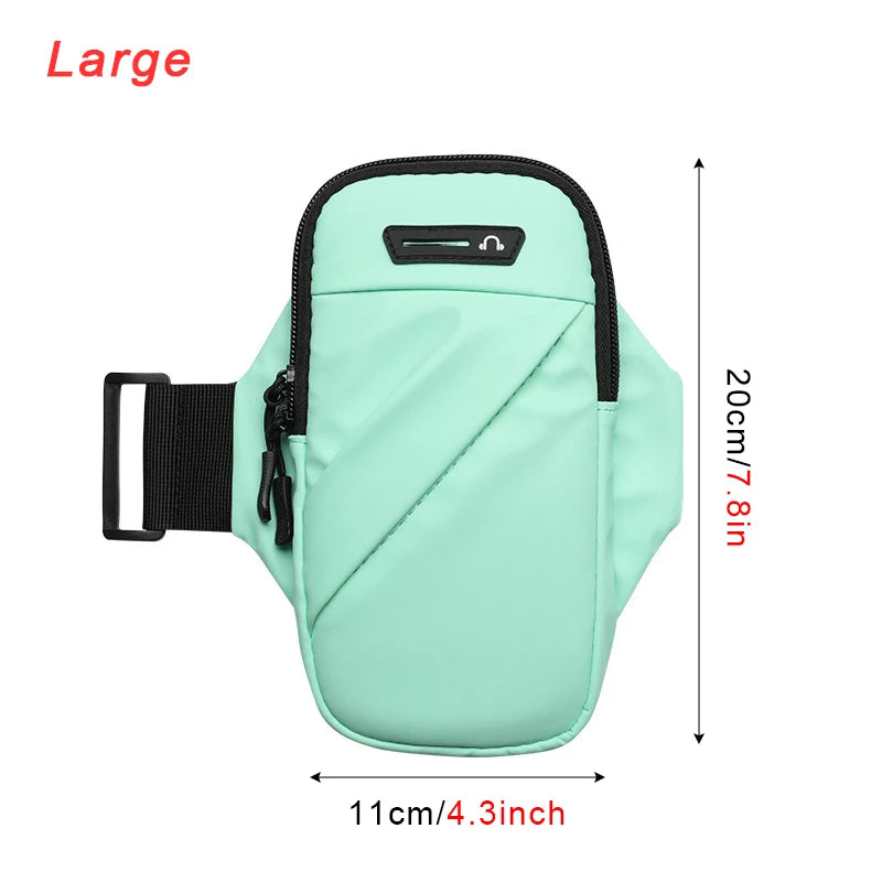 Lightweight Aliexpress wrist wallet pouch with zipper for phone, keys, and cards, featuring a sleek design.