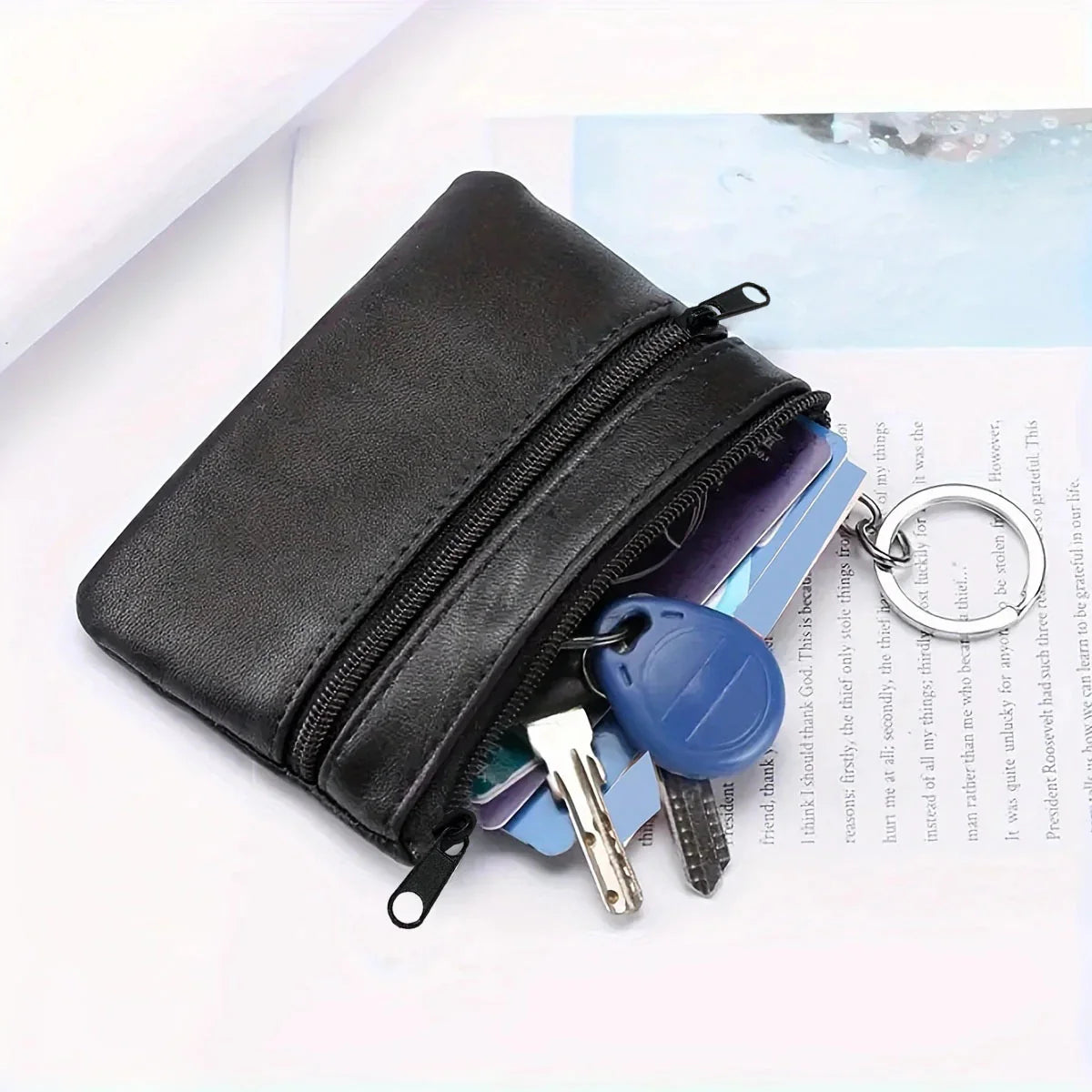 Easy access wrist purse by MobilityBuy, featuring secure wallet design for cards, cash, and keys, ideal for disability use.