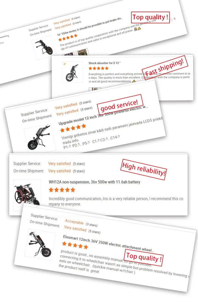 A5 36V 500W Electric Wheelchair Handbike With Power Assist 10.4Ah 12.8Ah 16Ah - MobilityBuy.com 
