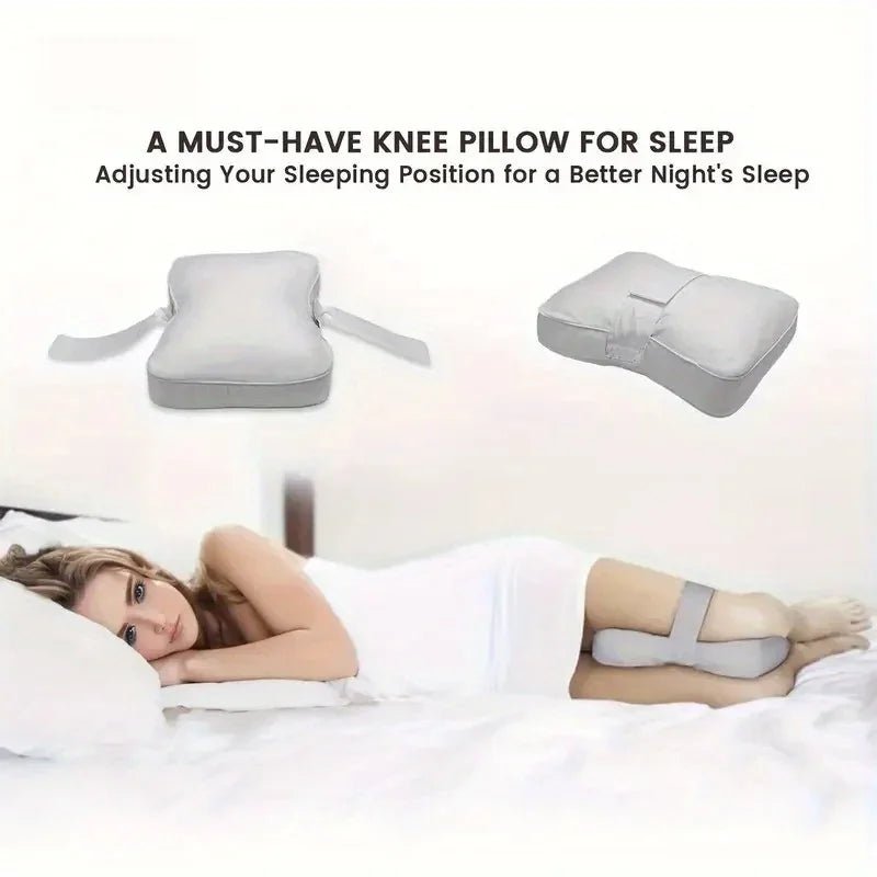 Adjustable Strap Single Leg Pillow For Side Sleeping Knee Support - MobilityBuy.com 