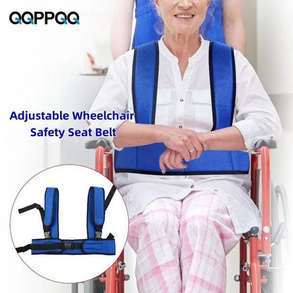 1PC Adjustable Wheelchair Safety Seat Belt, Shoulder Fixing Straps Non Care Supplies for Patients Harness Wheelchair Belt Vest - from