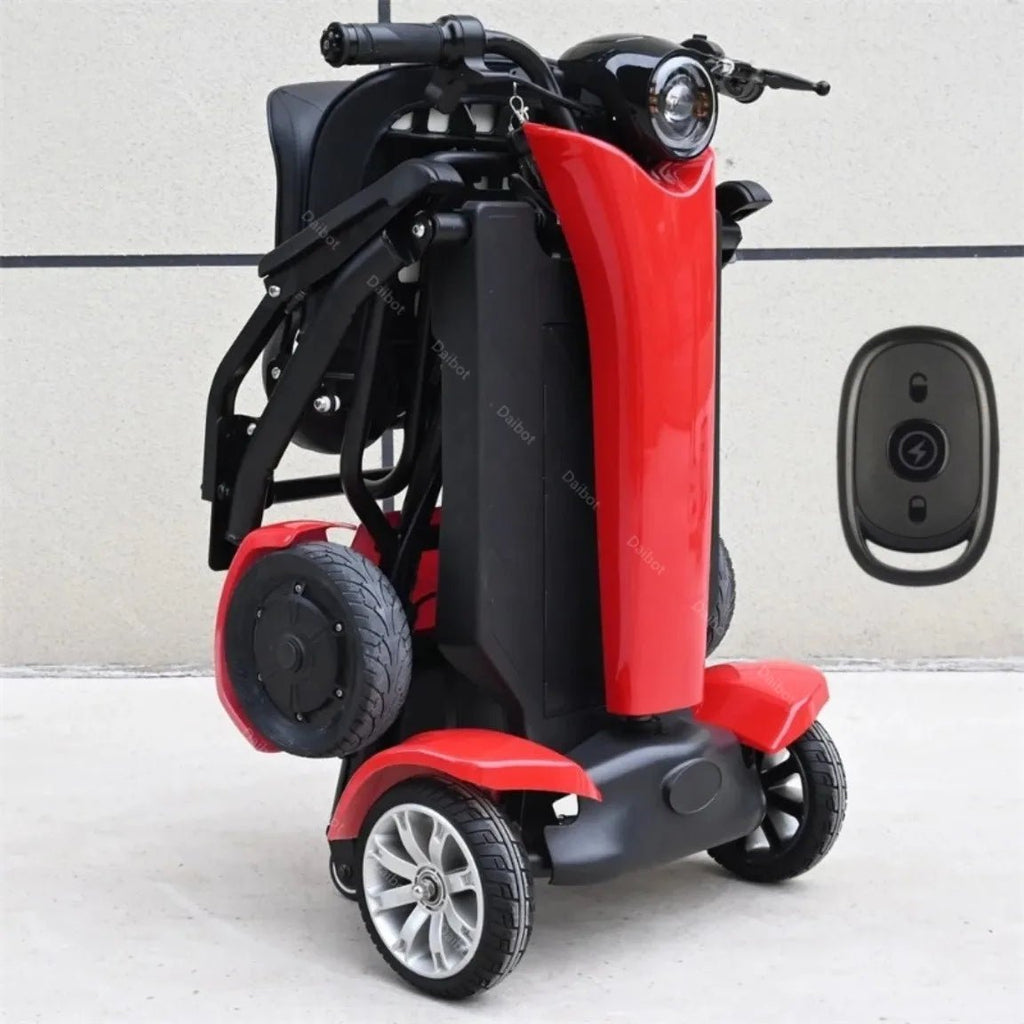 Automatic Folding Electric Scooter Dual Motor 4 Wheel 36V 500W Mobility Scooter - MobilityBuy.com 