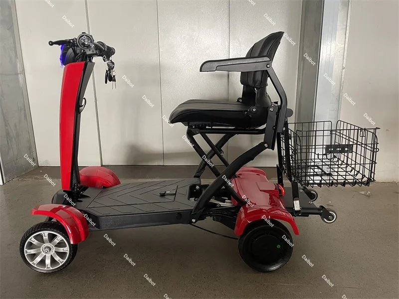 Automatic Folding Electric Scooter Dual Motor 4 Wheel 36V 500W Mobility Scooter - MobilityBuy.com 
