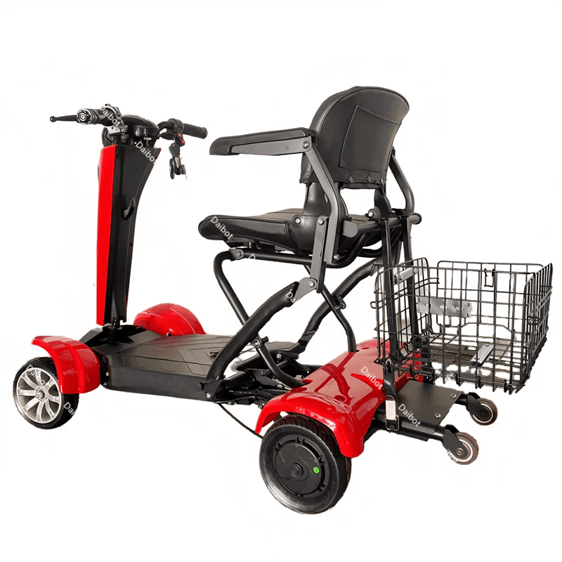 Automatic Folding Electric Scooter Dual Motor 4 Wheel 36V 500W Mobility Scooter - MobilityBuy.com 
