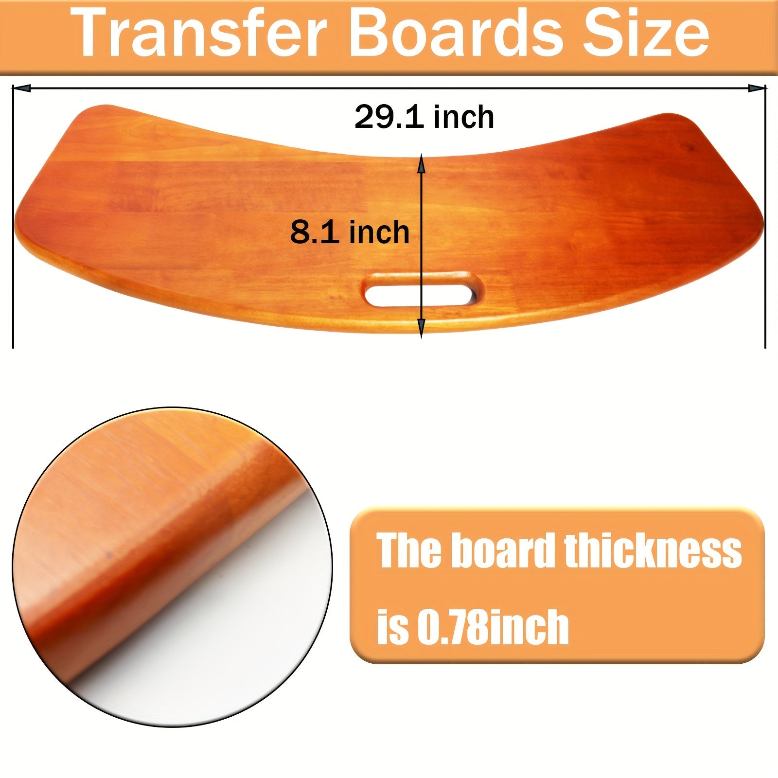 Slide Transfer Board, Wooden Slide  - Transferring Patient Patient Slide Board - MobilityBuy.com