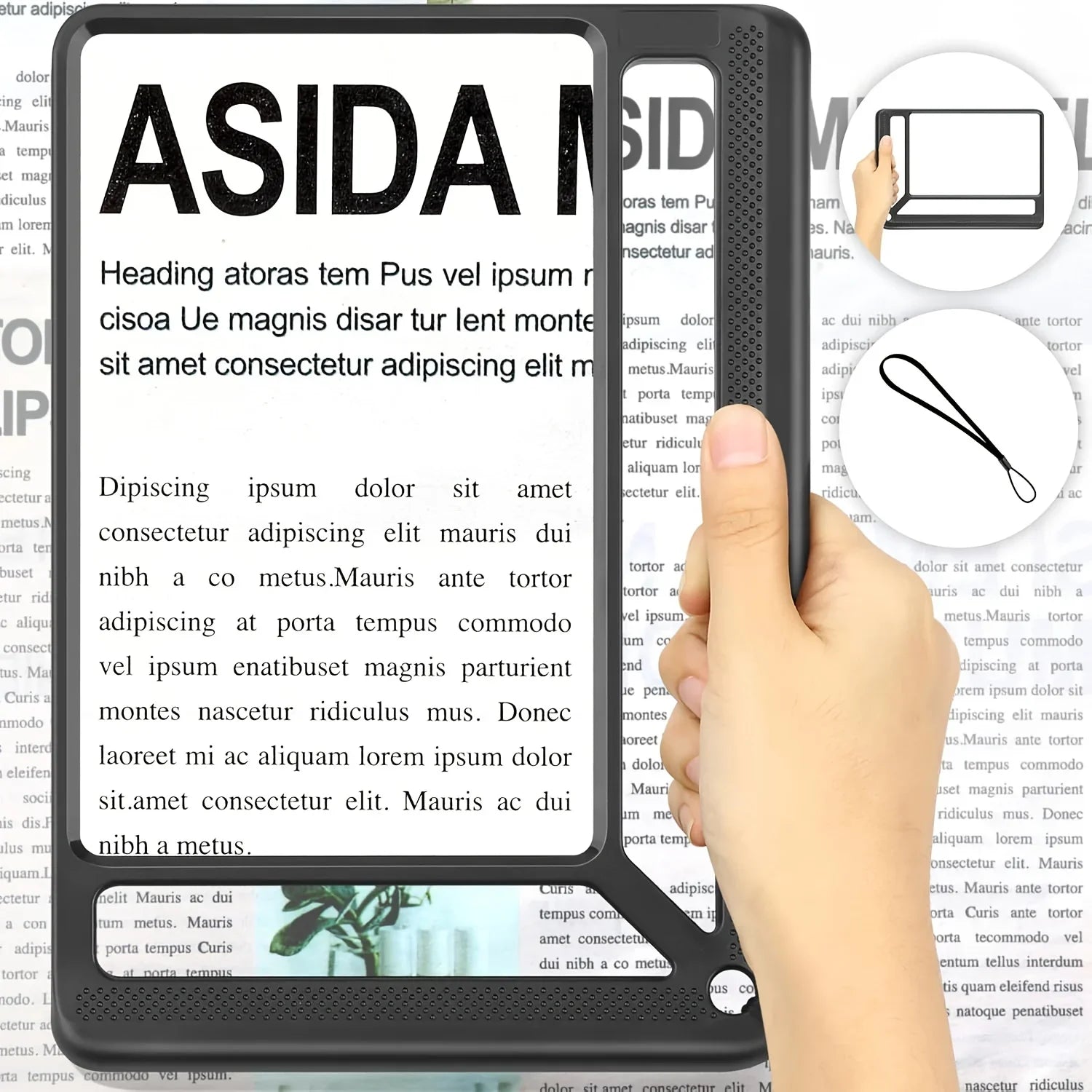 4X large LED magnifying glass with USB rechargeable feature, designed for low vision, by MobilityBuy.