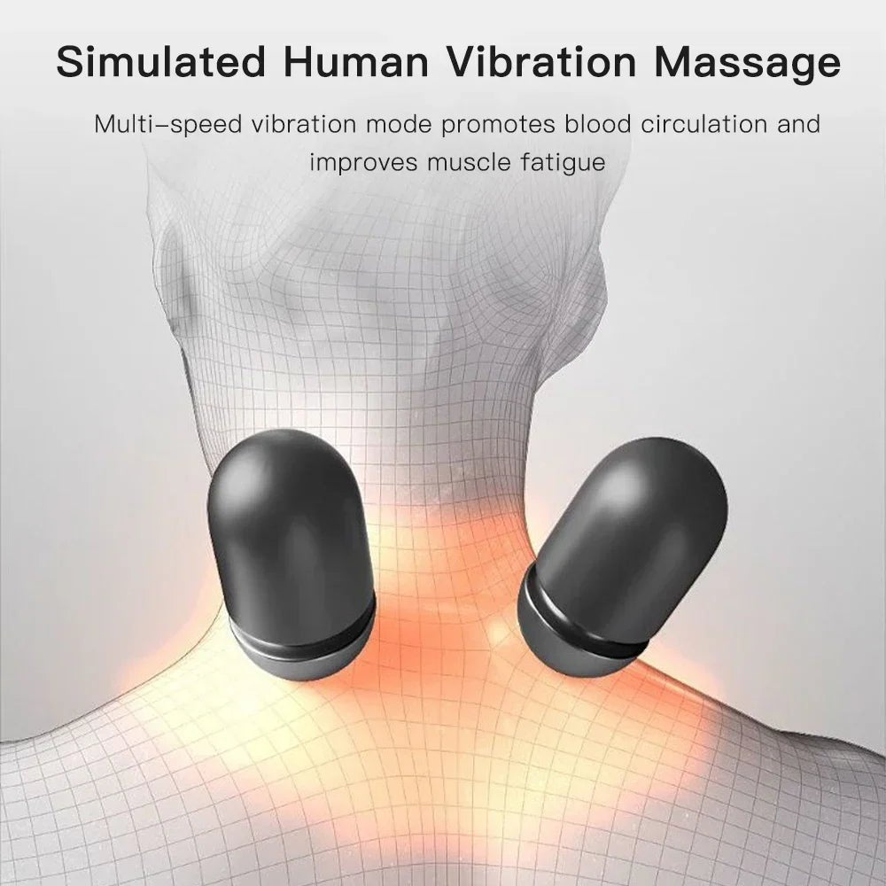Electric Neck Massager Pillow Heating Vibration - MobilityBuy.com 