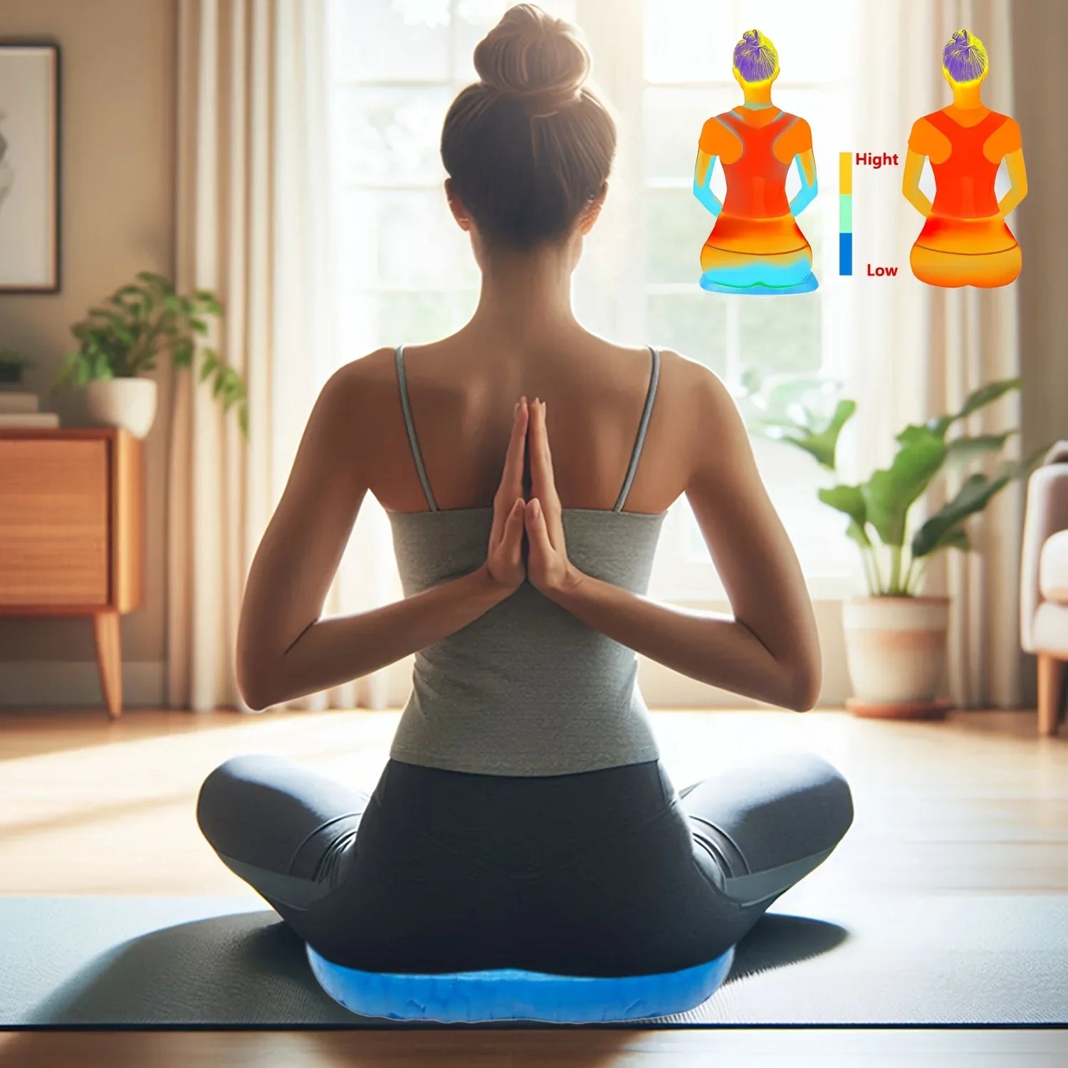 Water resistant gel wheelchair cushion featuring a breathable honeycomb design for comfort and support.