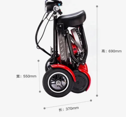 Foldable Electric Scooter Dual Motor Four Wheel For Elderly And Disabled - MobilityBuy.com 