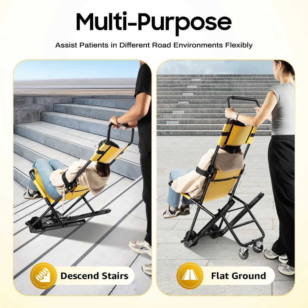 Folding Transfer Stair Chair For Evacuation With 350.53 Lbs Capacity - MobilityBuy.com 