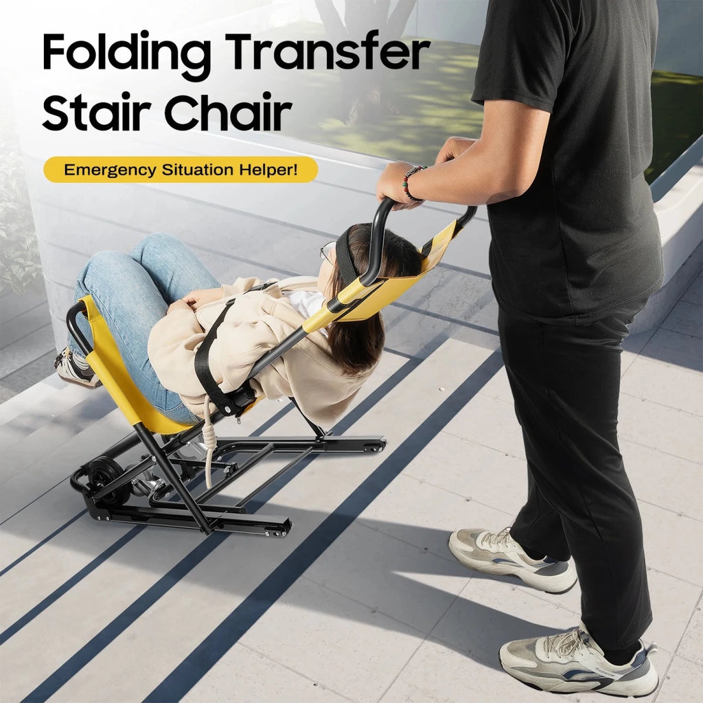 Folding Transfer Stair Chair For Evacuation With 350.53 Lbs Capacity - MobilityBuy.com 