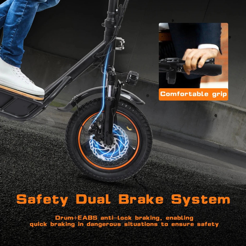Freeboy H14 Foldable Adult Electric Scooter 750W 48V 18Ah Battery 14 Inch Tire - MobilityBuy.com 