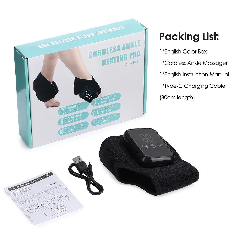 Heating Ankle Guard 3 Levels Vibratio Foot Massager - MobilityBuy.com 