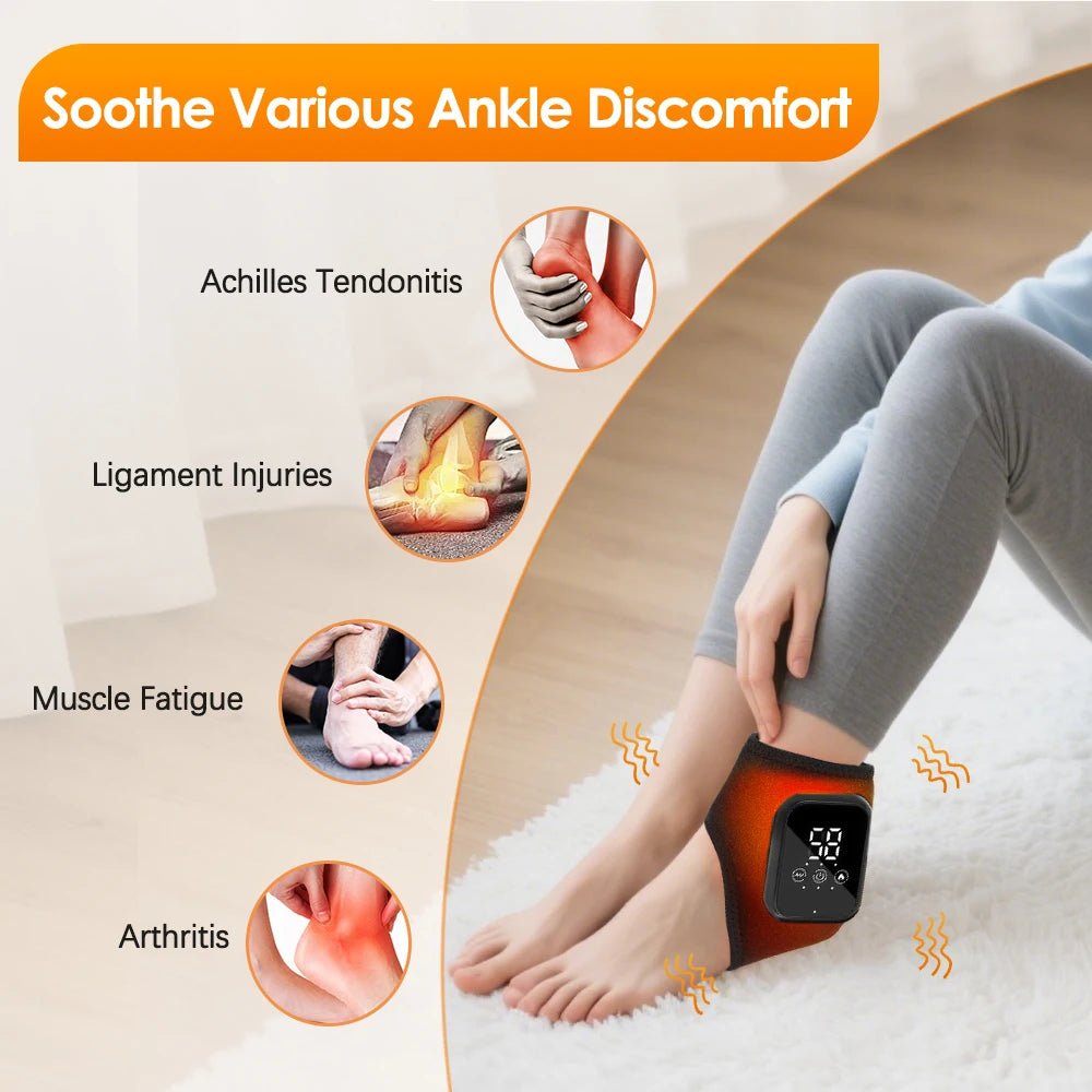 Heating Ankle Guard 3 Levels Vibratio Foot Massager - MobilityBuy.com 