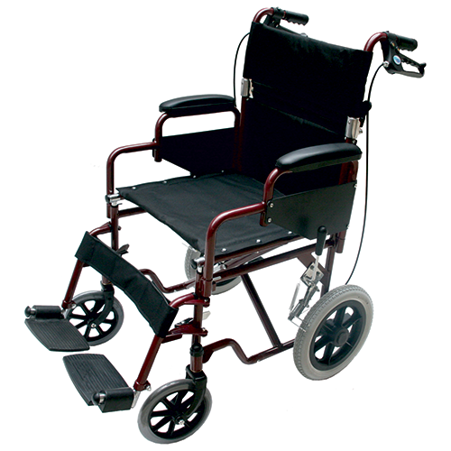 Lightweight Transit Wheelchair Attendant Loop Brakes - MobilityBuy.com 