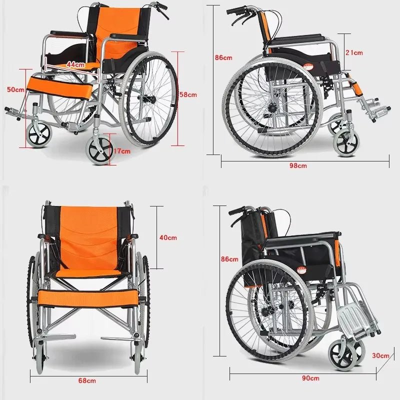 Lightweight Folding Wheelchair Portable Mobility Chair For Travel Quick Fold - MobilityBuy.com 