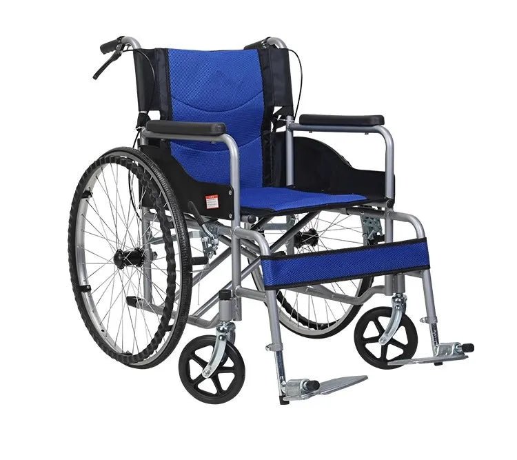 Lightweight Folding Wheelchair Portable Mobility Chair For Travel Quick Fold - MobilityBuy.com 