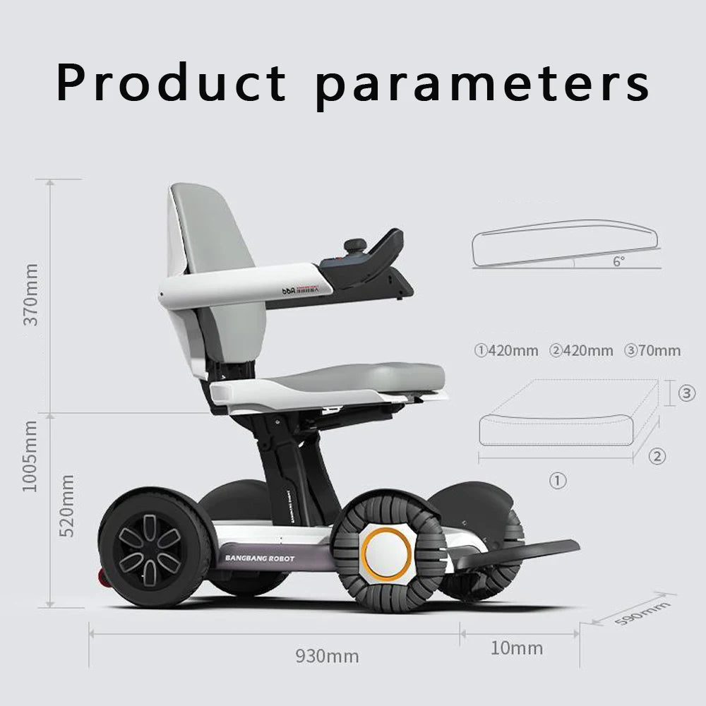 Luxury Electric folding wheelchair w Remote - MobilityBuy.com 