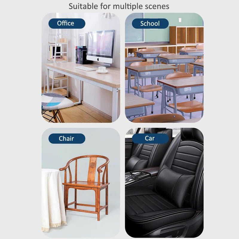 Memory Foam Seat Cushion Waist Back Support Pillow Set - MobilityBuy.com 