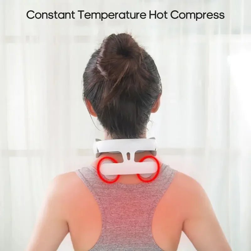 Neck Massager Cervical Device With Heating Magnetic Pulse - MobilityBuy.com 