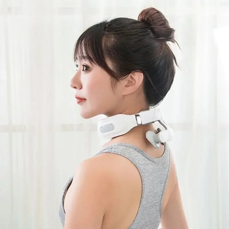Neck Massager Cervical Device With Heating Magnetic Pulse - MobilityBuy.com 