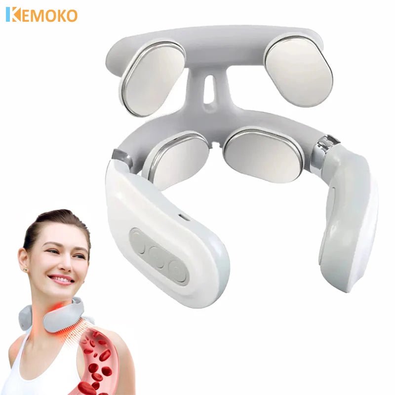 Neck Massager Cervical Device With Heating Magnetic Pulse - MobilityBuy.com 
