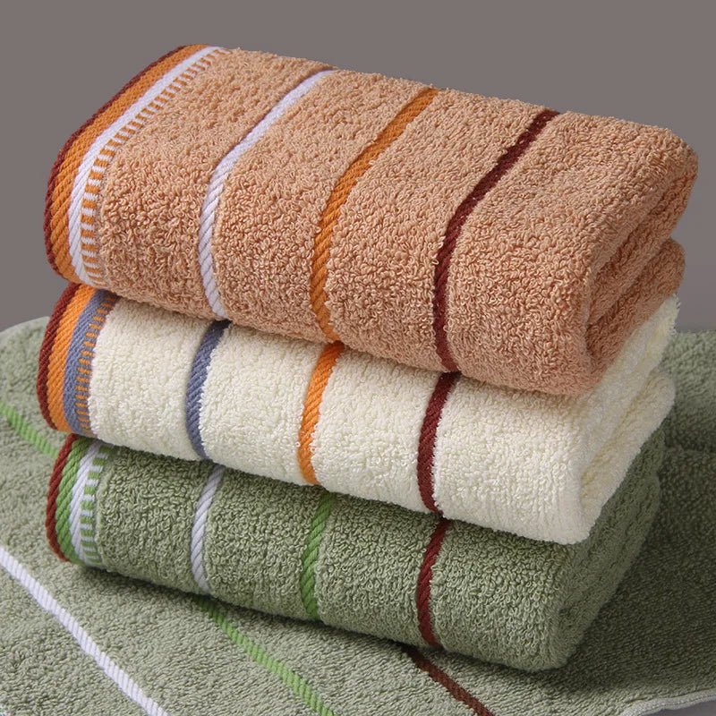 Pure Cotton Thick Towels 33x73 CM Absorbent Face Kitchen Bath Towels - MobilityBuy.com 