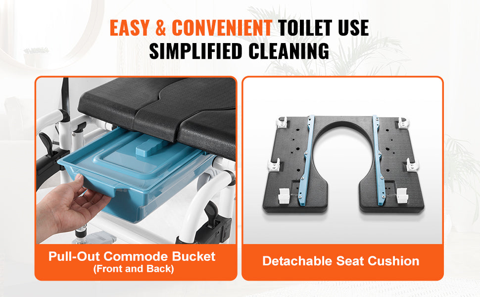 Shower Wheelchair -  17.5in Width Bathroom Wheelchair - MobilityBuy.com