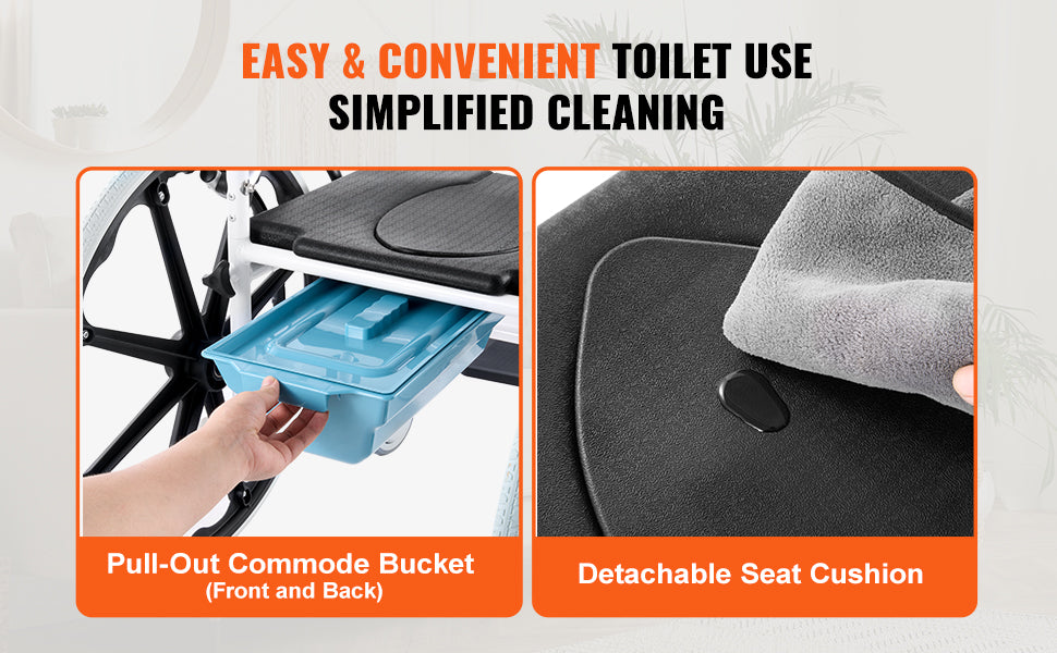 Shower Wheelchair Bathroom Adjustable Chair for Disabled Adult - MobilityBuy.com