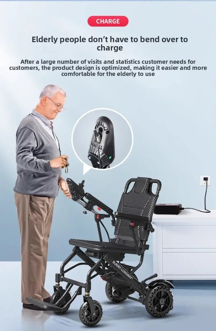 Wheelchair lightweight foldable hand-pushed or electric powerd - MobilityBuy.com 